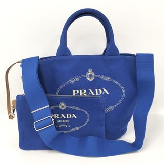 プラダ(PRADA)のPRADA カナパ トート 2WAY ショルダーバッグ キャンバス ブルー(その他)