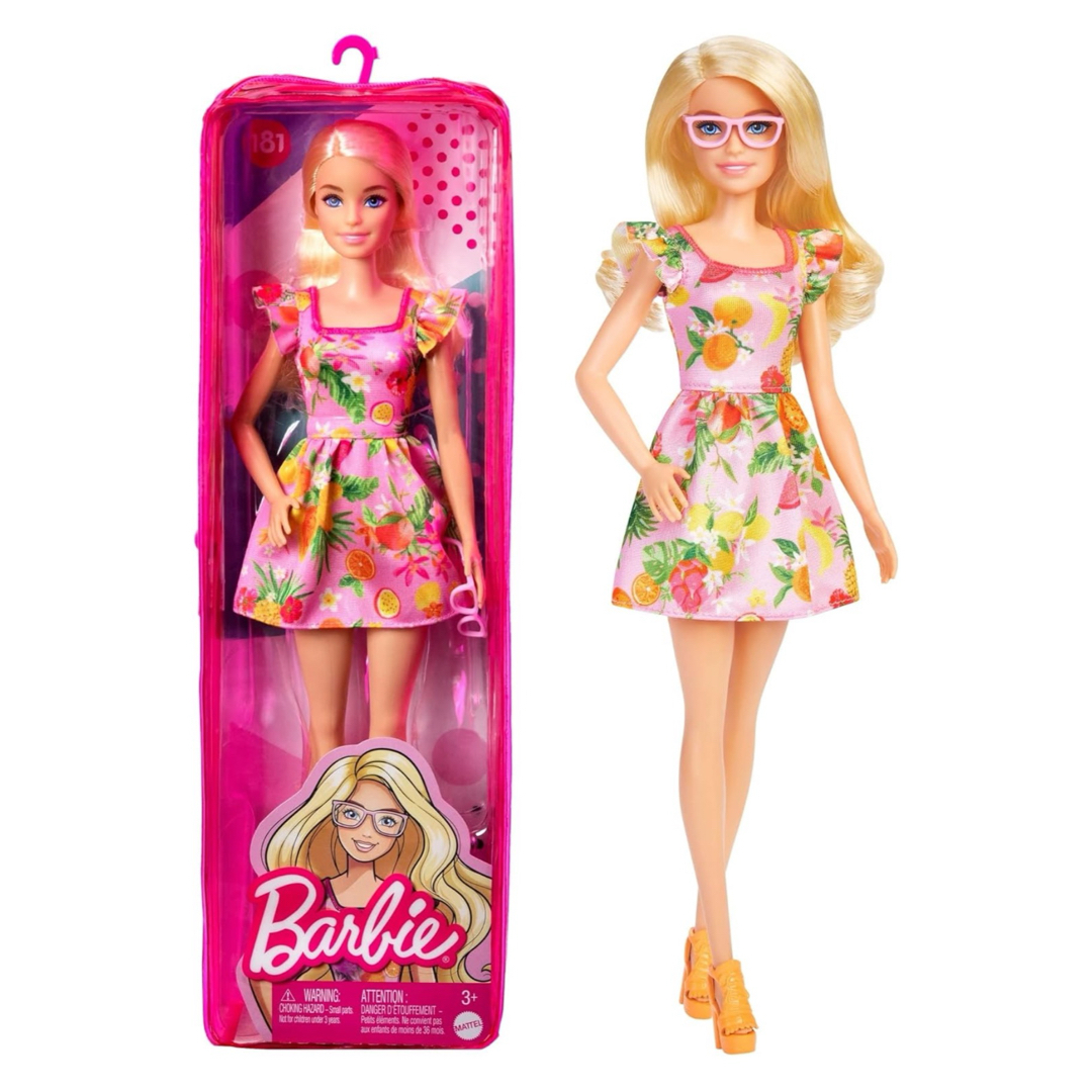 Barbie(バービー)の新品　Barbie doll バービー人形　ファッショニスタ フルーツワンピース キッズ/ベビー/マタニティのおもちゃ(ぬいぐるみ/人形)の商品写真