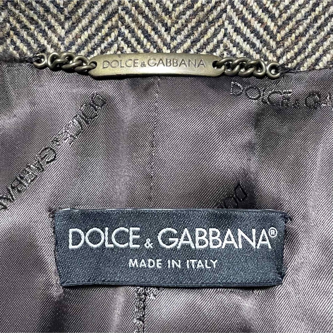 DOLCE&GABBANA(ドルチェアンドガッバーナ)の本物 ドルチェ＆ガッバーナ 3B テーラード ジャケット 38 茶系 ドルガバ レディースのジャケット/アウター(テーラードジャケット)の商品写真