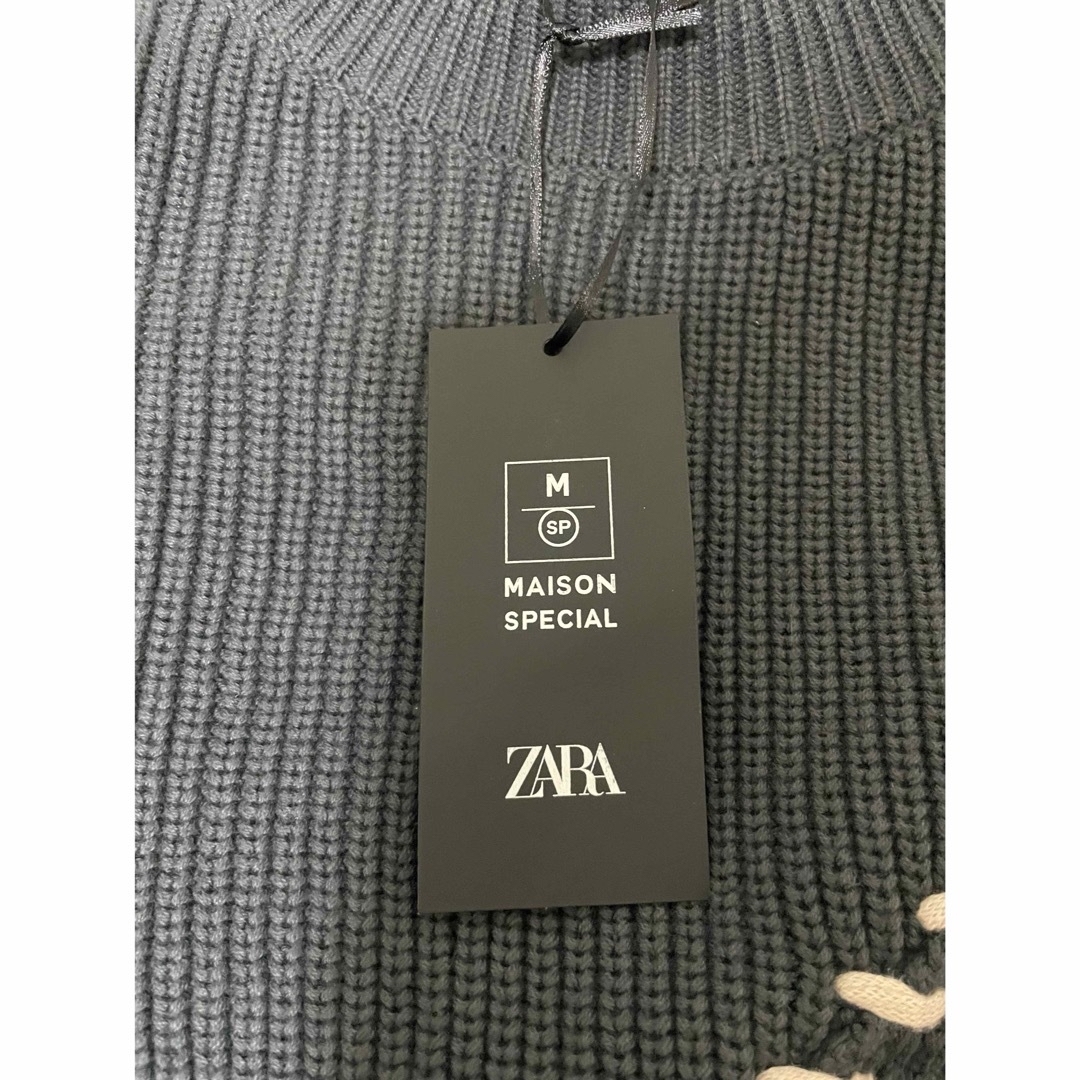 ZARA(ザラ)のZARA MAISON SPECIAL コントラスト ステッチ セーター L メンズのトップス(ニット/セーター)の商品写真