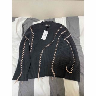 ザラ(ZARA)のZARA MAISON SPECIAL コントラスト ステッチ セーター L(ニット/セーター)