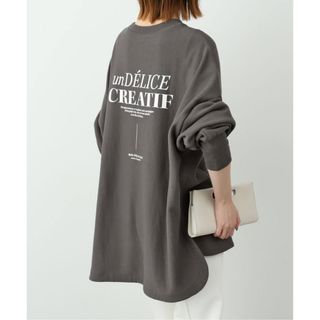 スローブイエナ(SLOBE IENA)の新品　SLOBE IENA BIGシルエットロゴ裏毛プルオーバー(Tシャツ(長袖/七分))