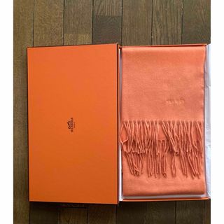 エルメス(Hermes)のエルメス◆カシミア100% マフラー◆オレンジカラー　未使用品(マフラー/ショール)