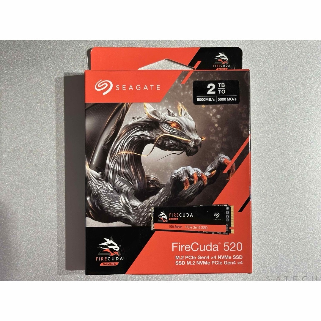 SEAGATE(シーゲイト)の新品 FireCuda 520 2TB PCIe Gen4 x4 PS5対応 スマホ/家電/カメラのPC/タブレット(PCパーツ)の商品写真