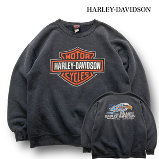 ハーレーダビッドソン(Harley Davidson)の【HARLEY-DAVIDSON】ハーレー 両面プリント スウェット デカロゴ(スウェット)