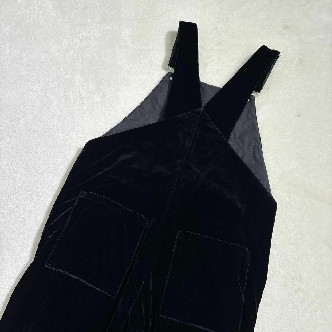 UNITED ARROWS(ユナイテッドアローズ)の極美品✨ユナイテッドアローズ ベロア サロペット オーバーオール ブラック 36 レディースのパンツ(サロペット/オーバーオール)の商品写真