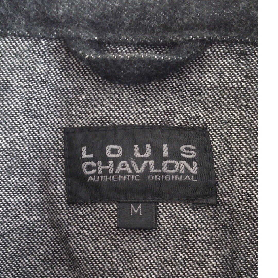 Louis Chavlon(ルイシャブロン)の◆37 レア 当時物 LOUIS CHAVLON ライダースジャケット 濃灰 メンズのジャケット/アウター(Gジャン/デニムジャケット)の商品写真