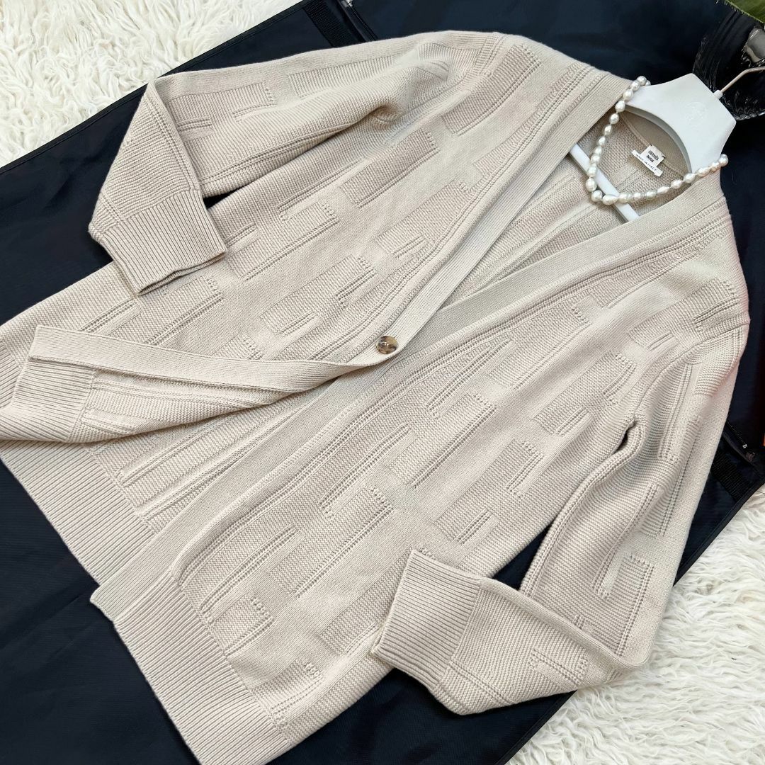 ★HERMES★極美品★Hロゴ★ロングカーディガン★ニットコート