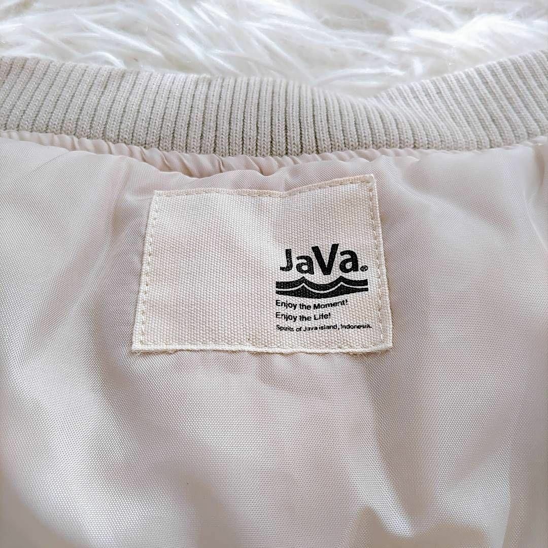 JaVa／ジャバ／XL／カジュアルオーバーデザインジップアップ軽量中綿ベスト レディースのジャケット/アウター(ダウンベスト)の商品写真