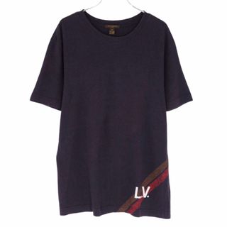 ルイヴィトン(LOUIS VUITTON)のルイヴィトン LOUIS VUITTON  Tシャツ カットソー ショートスリーブ 半袖 コットン トップス メンズ イタリア製 M ネイビー(シャツ)