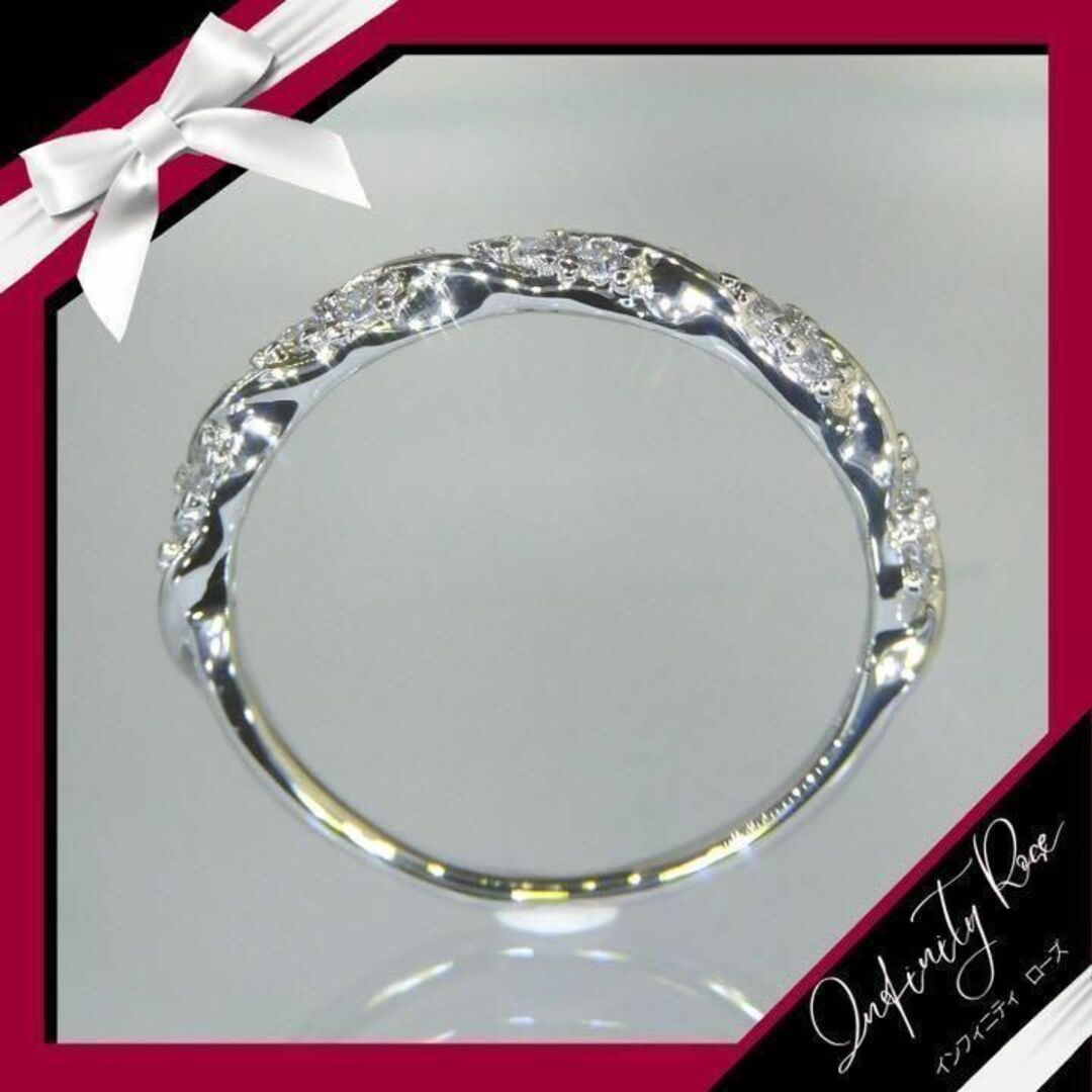 （R006S）22号　ハーフツイストシルバージルコニアエンゲージリング　指輪 レディースのアクセサリー(リング(指輪))の商品写真