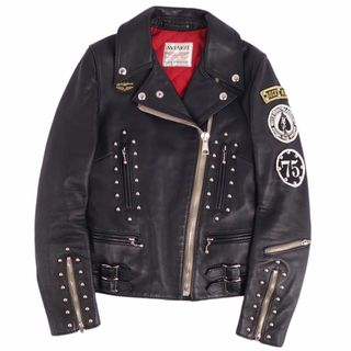 Lewis Leathers - 美品 ルイスレザー Lewis Leathers HYSTERIC GLAMOUR ジャケット レザージャケット ダブルライダース 391 LIGHTNING ライトニング シープスキン アウター レディース フリー ブラック