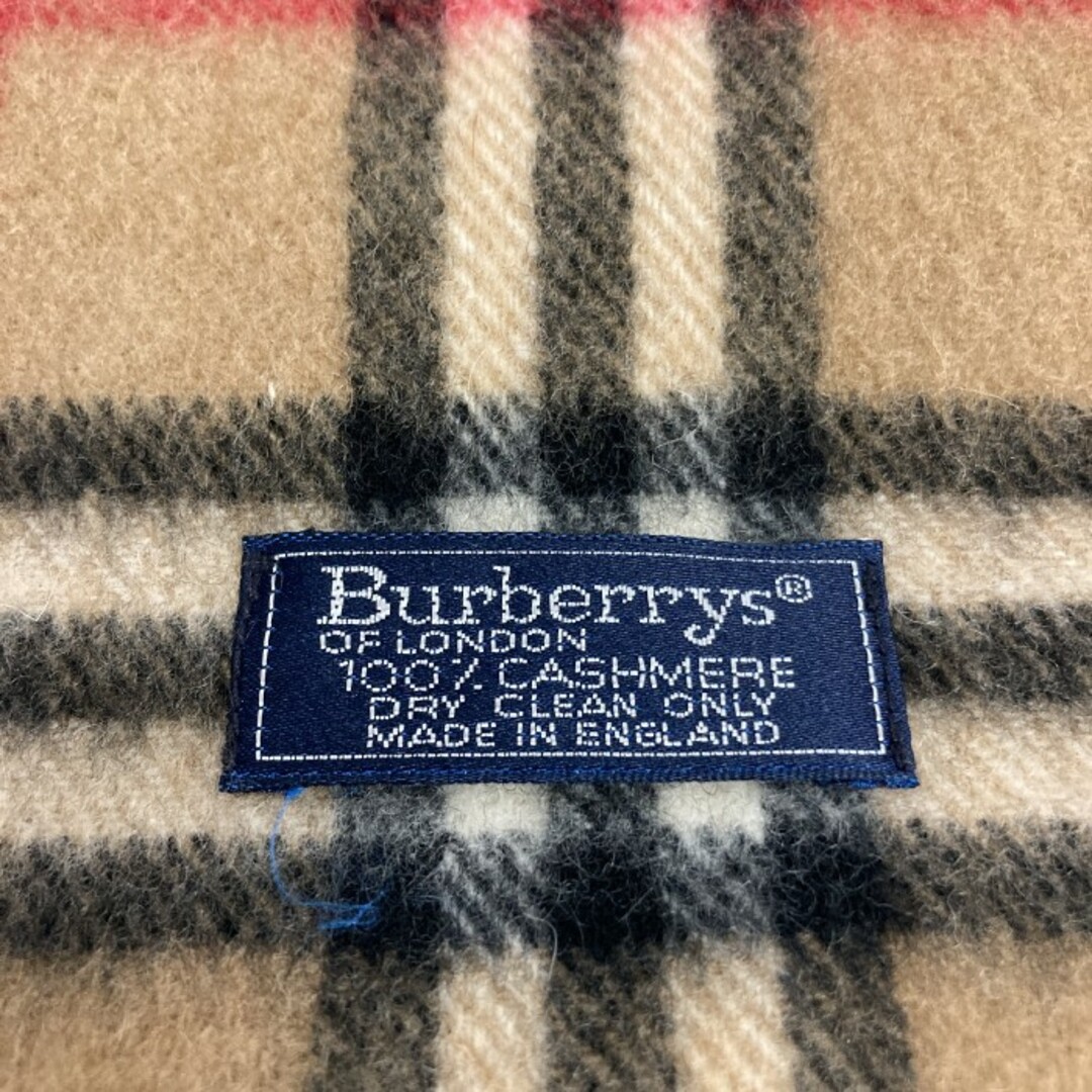 BURBERRY(バーバリー)の★Burberrys バーバリー イングランド製 カシミア100% ノバチェック マフラー ベージュ メンズのファッション小物(マフラー)の商品写真