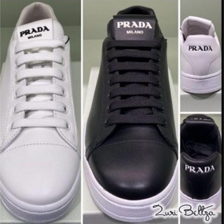 プラダ(PRADA)の極美品　PRADA  プラダ　スニーカー ロゴ BK 38（24〜24.5㎝）(スニーカー)