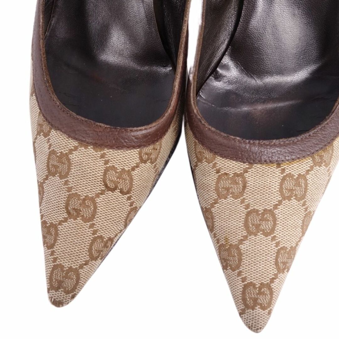 グッチ GUCCI パンプス キャンバス GG柄 ヒール シューズ 靴 レディース イタリア製 38 1/2C(25.5cm相当) ベージュ グッチ GUCCI パンプス キャンバス GG柄 ヒール シューズ 靴 レディース イタリア製 38 1/2C(25.5cm相当) ベージュ