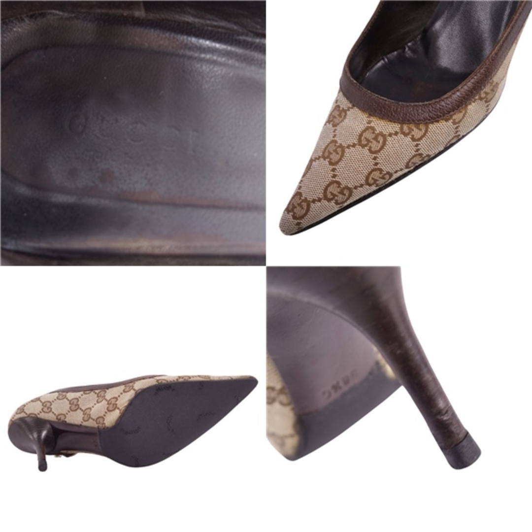 グッチ GUCCI パンプス キャンバス GG柄 ヒール シューズ 靴 レディース イタリア製 38 1/2C(25.5cm相当) ベージュ グッチ GUCCI パンプス キャンバス GG柄 ヒール シューズ 靴 レディース イタリア製 38 1/2C(25.5cm相当) ベージュ