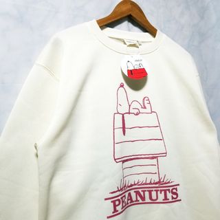 ピーナッツ(PEANUTS)のスヌーピー　新品　トレーナー　SNOOPY　裏起毛　淡白　LL(スウェット)