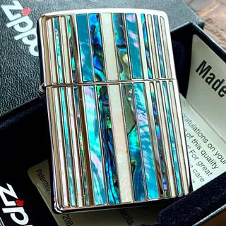 ジッポー(ZIPPO)の新品 Zippo シェル マルチストライプ シルバー ジッポー(タバコグッズ)