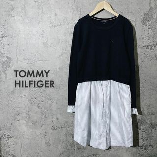 トミーヒルフィガー(TOMMY HILFIGER)のトミーヒルフィガー 長袖 ピンストライプシャツドレス トップス ウェア S(チュニック)