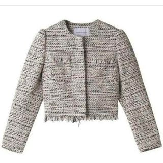 ボーダーズアットバルコニー(BORDERS at BALCONY)のボーダーズアットバルコニー TWEED SHORT JACKET(ノーカラージャケット)