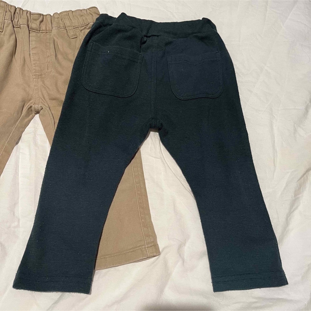 H&M(エイチアンドエム)のbaiya 80 ズボン　パンツ　デニム　ベージュ　無印良品　恐竜　H&M 黄色 キッズ/ベビー/マタニティのベビー服(~85cm)(パンツ)の商品写真
