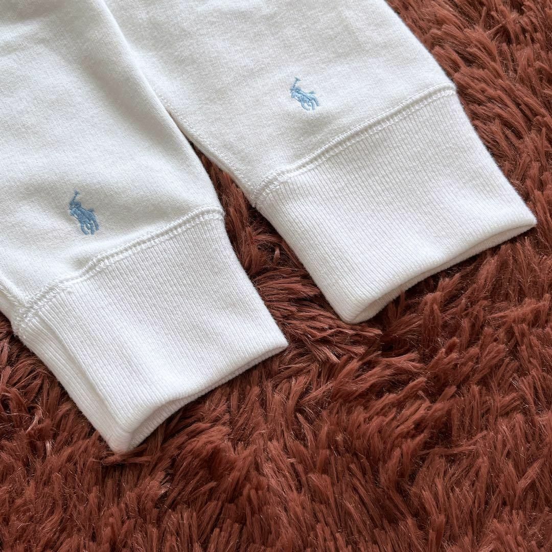 POLO RALPH LAUREN(ポロラルフローレン)の美品✨ポロラルフローレン　マルチカラー刺繍トレーナー　裏起毛　ホワイト　XS レディースのトップス(トレーナー/スウェット)の商品写真