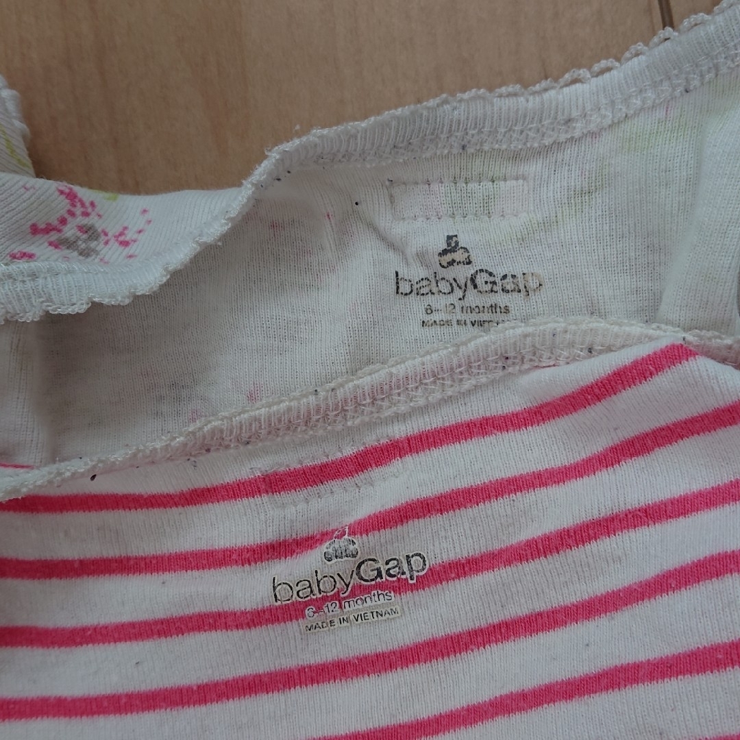 babyGAP(ベビーギャップ)のbabyGAP 長袖ロンパース 2枚セット 6～12M キッズ/ベビー/マタニティのベビー服(~85cm)(肌着/下着)の商品写真