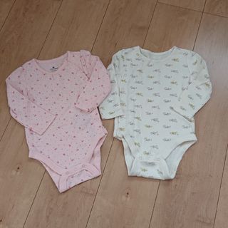 ベビーギャップ(babyGAP)のbabyGAP 長袖ロンパース 2枚セット 6～12M(肌着/下着)