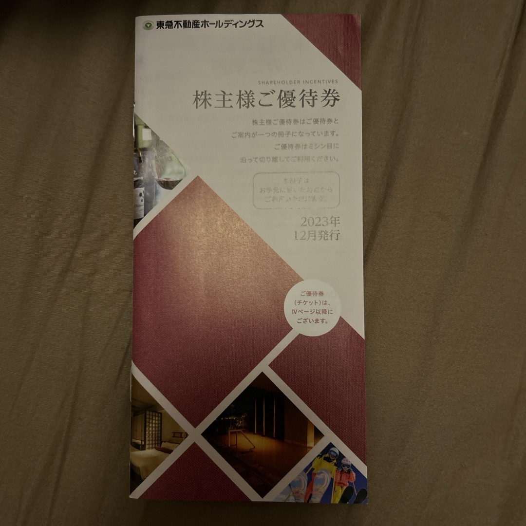 東急不動産　株主優待 チケットの優待券/割引券(その他)の商品写真