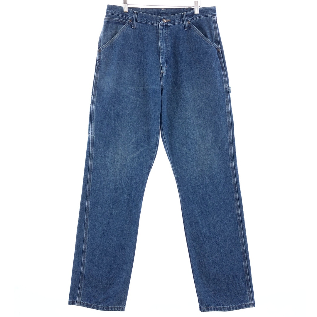 88cm股上ラングラー Wrangler ブラックデニムパンツ メンズw34 /taa002473