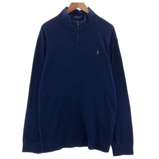 ラルフローレン(Ralph Lauren)の古着 ラルフローレン Ralph Lauren POLO RALPH LAUREN ハーフジップスウェットシャツ トレーナー メンズXXL /eaa380573(スウェット)