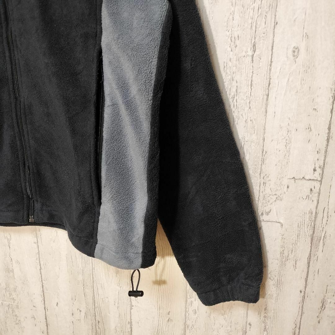 Columbia(コロンビア)のコロンビア　フルジップフリース　ワンポイント　バイカラー　古着　黒×グレー メンズのジャケット/アウター(ブルゾン)の商品写真
