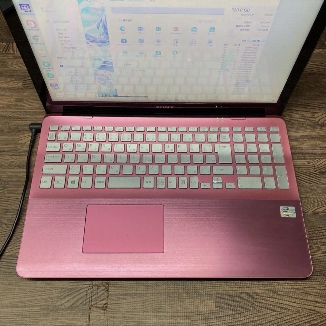 SONYVAIOノートパソコンcore i7ピンクオフィス付きの通販 by 田中