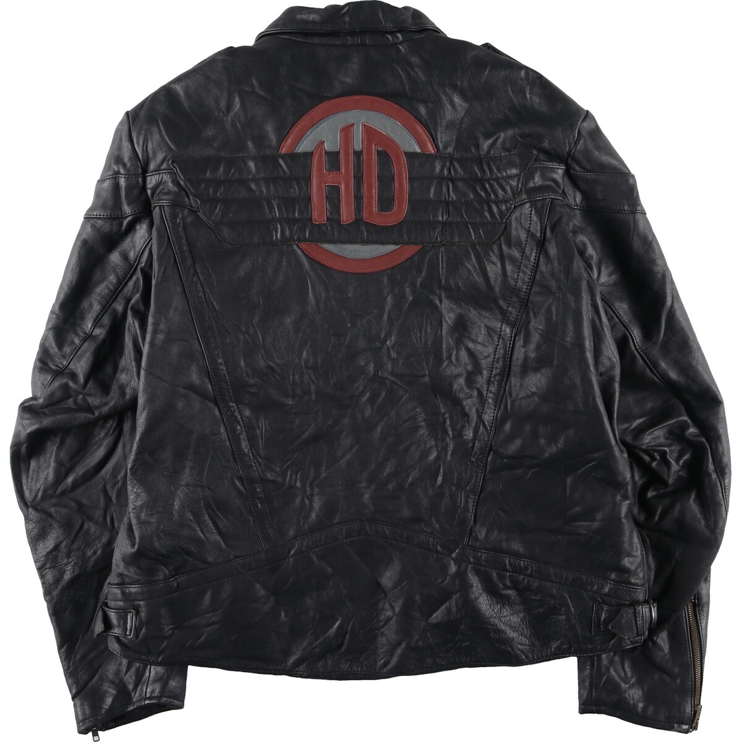 Harley Davidson(ハーレーダビッドソン)の古着 80年代 ハーレーダビッドソン Harley-Davidson Hein Gericke ハインゲリック シングルライダースジャケット メンズXL ヴィンテージ /evb003628 メンズのジャケット/アウター(レザージャケット)の商品写真