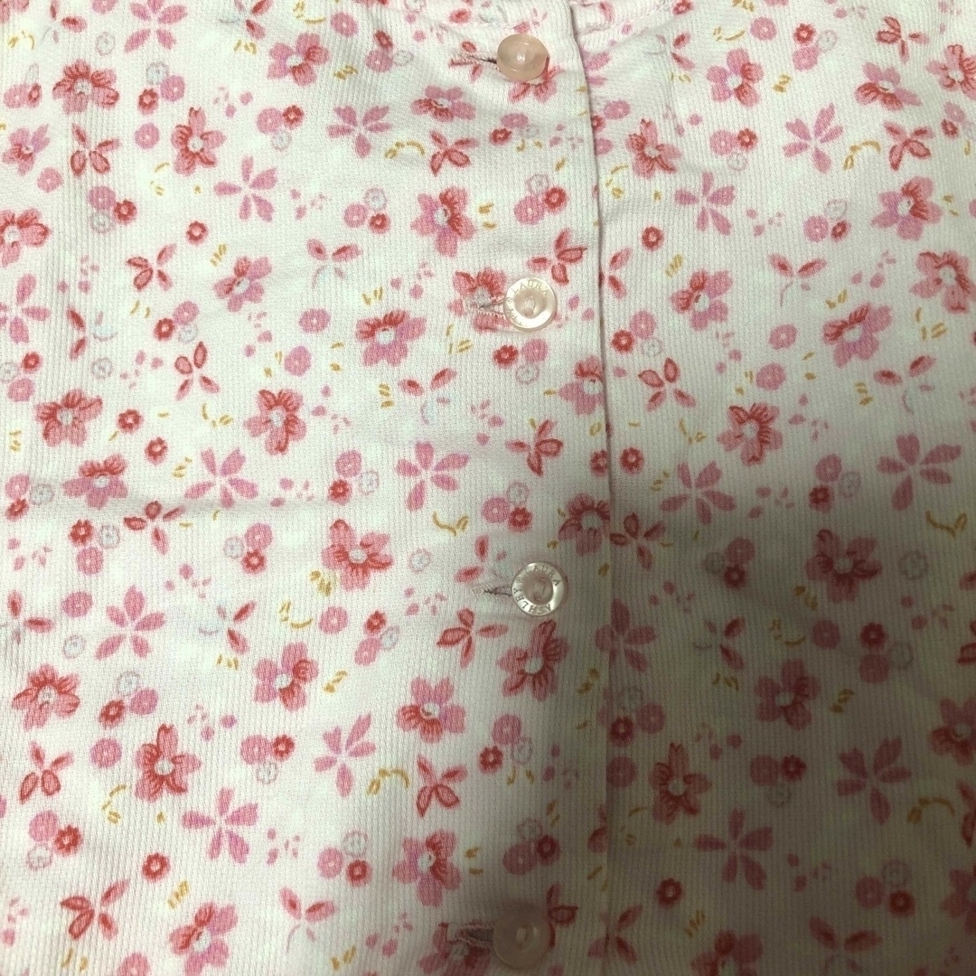コストコ(コストコ)のピンクの花柄スモッキングワンピース　 キッズ/ベビー/マタニティのキッズ服女の子用(90cm~)(ワンピース)の商品写真