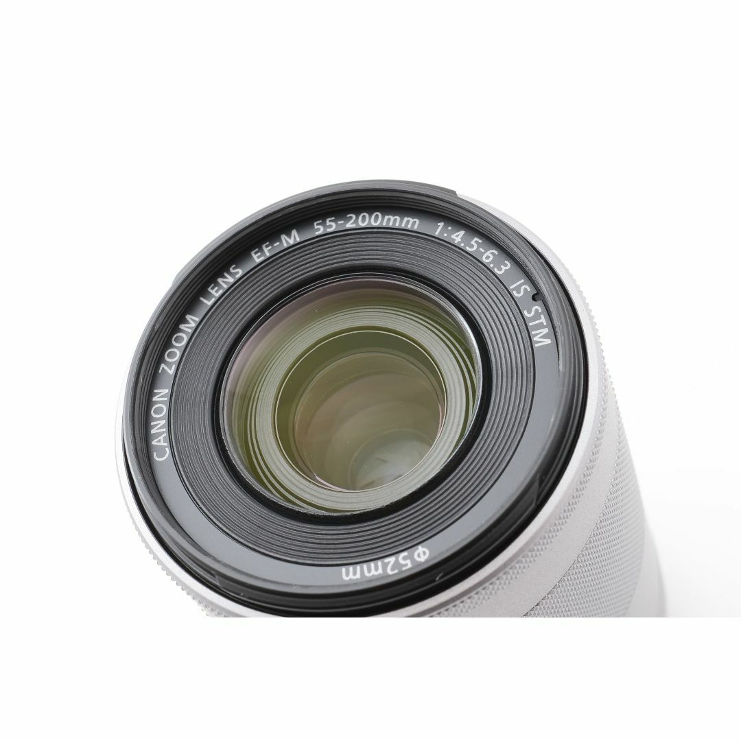 Canon(キヤノン)のキャノン EF-M 55-200mm F4.5-6.3 IS STM シルバー スマホ/家電/カメラのカメラ(レンズ(ズーム))の商品写真