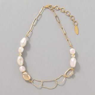 トゥービーシック(TO BE CHIC)の試着のみ●TO BE CHIC センターメタルミックス ショートネックレス(ネックレス)