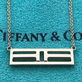 ティファニー(Tiffany & Co.)のTIFFANY K18PG T TWO オープンバーティカルバー希少美品(ネックレス)