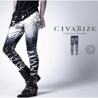 CIVARIZE - CIVARIZE/シヴァーライズ　箔加工スキニーデニムパンツ