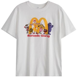 マクドナルド(マクドナルド)の新品未使用　マクドナルド　マック　マクド　Tシャツ　ホワイト　半袖　②(Tシャツ/カットソー(半袖/袖なし))