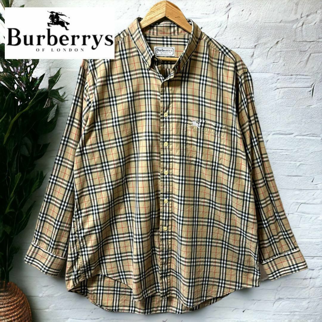 【希少/極美品】BURBERRY バーバリー 全身ノバチェックシャツ XLサイズ