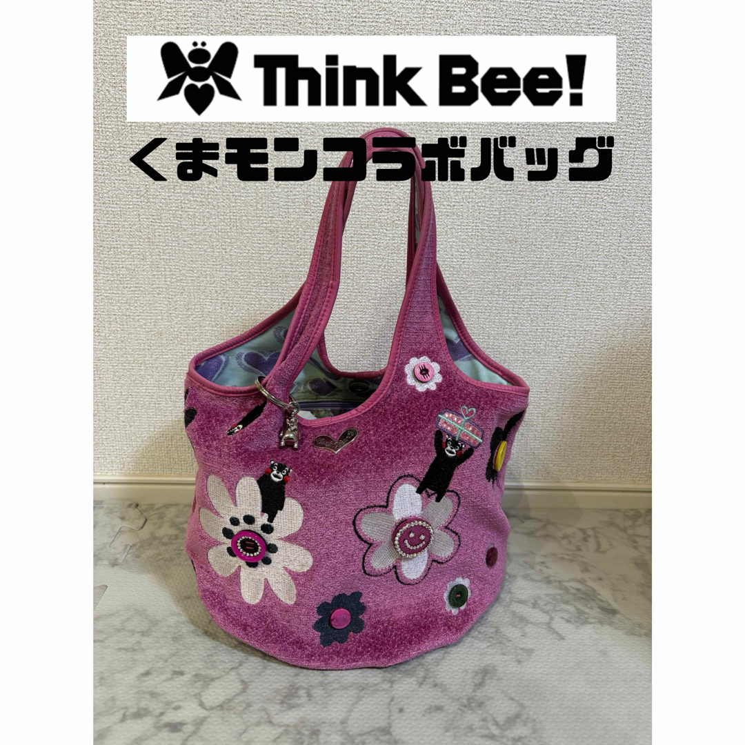 完売 【美品】シンクビー くまモン コラボバッグ トートバッグ ピンク ...