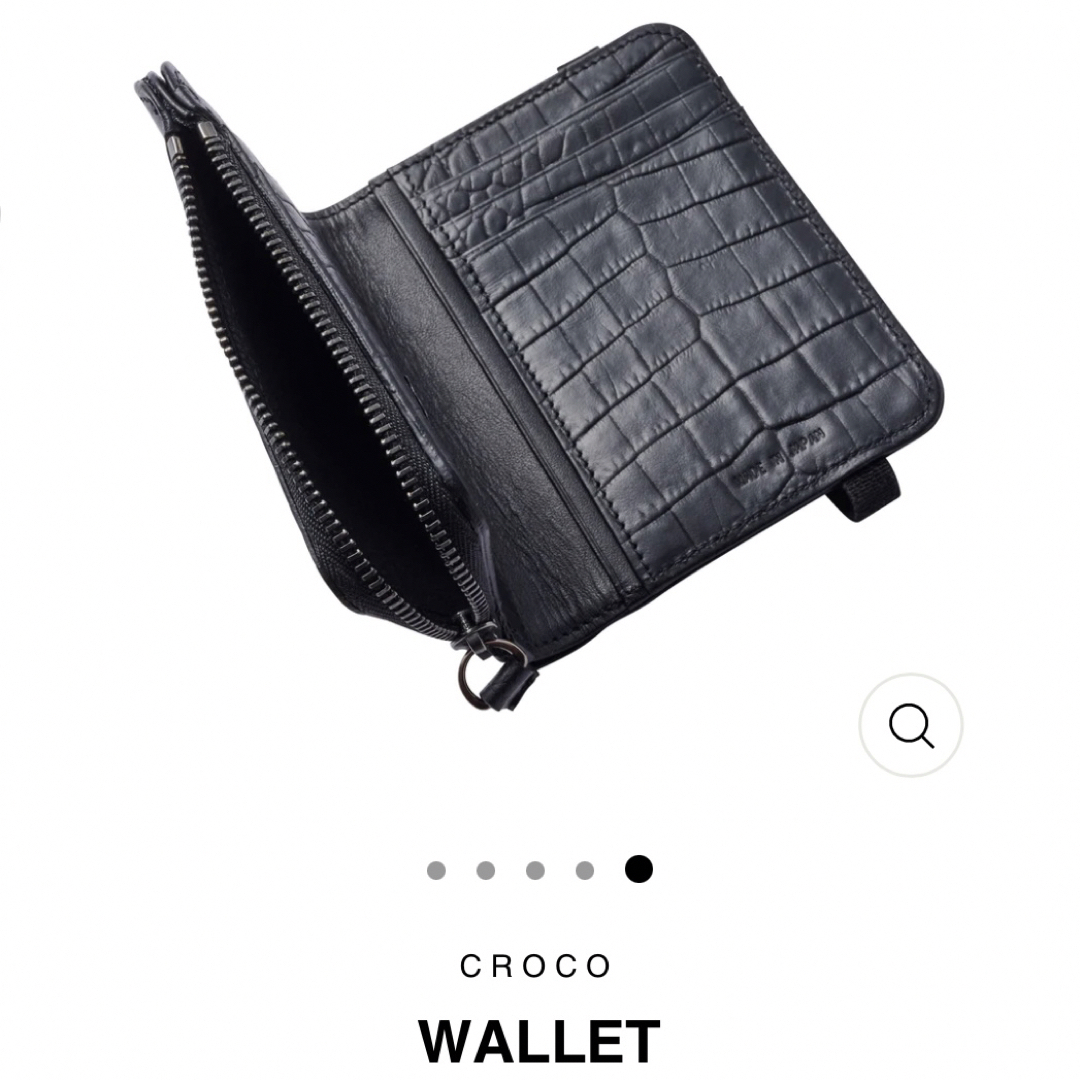 定価以下 RAMIDUS TOKYO CROCO WALLET BLACK 財布 メンズのファッション小物(折り財布)の商品写真