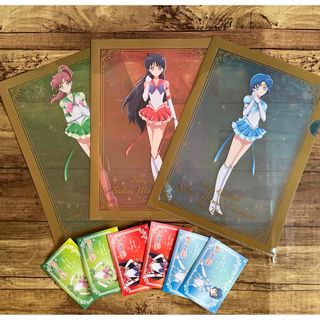 セーラームーン(セーラームーン)の☆非売品☆レトロ♪セーラームーン クリアファイル×３　ミニクリアケース×６(キャラクターグッズ)