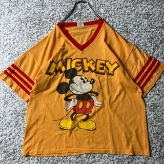 ディズニー(Disney)の【90sUSA製】オールドディズニー　ベルバシーン　VネックプリントTシャツ(Tシャツ/カットソー(半袖/袖なし))