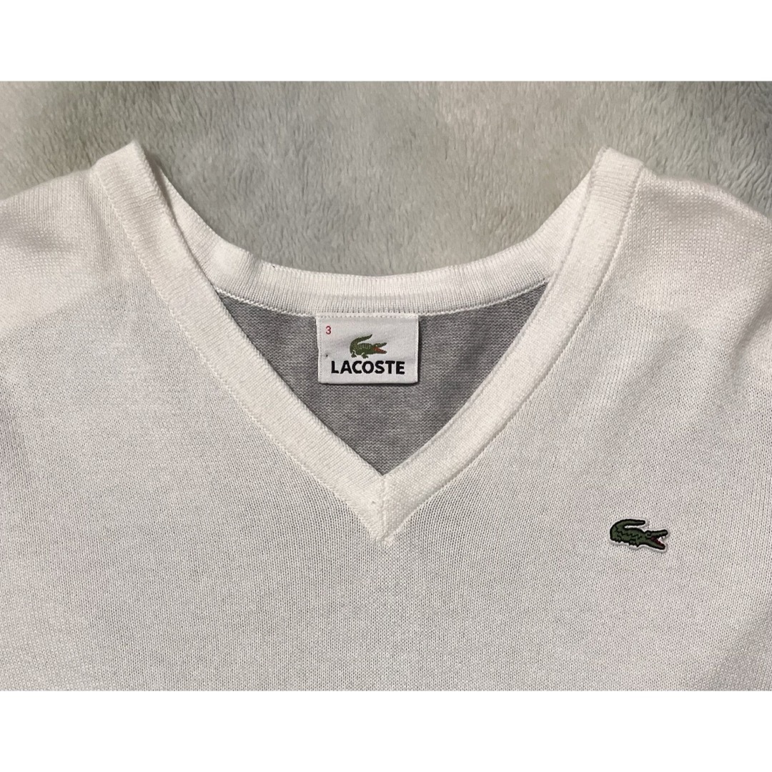 LACOSTE(ラコステ)のラコステ　長袖ニット　 ツートーン　サイズ3 メンズのトップス(ニット/セーター)の商品写真