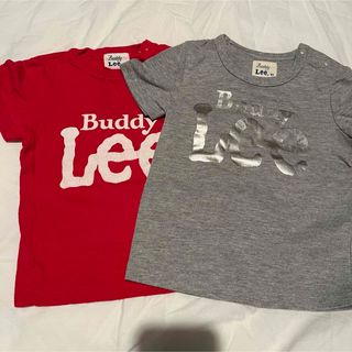 バディーリー(Buddy Lee)のbaiya LEE 95 赤　グレー　半袖　Tシャツ　リー　ベビー　キッズ(Tシャツ/カットソー)