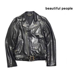 beautiful people カウハイド ダブルライダース ジャケット