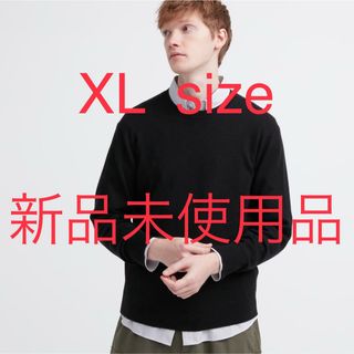 ユニクロ(UNIQLO)のUNIQLO ユニクロ カシミヤクルーネックセーター（長袖）　BLACK⑨(ニット/セーター)