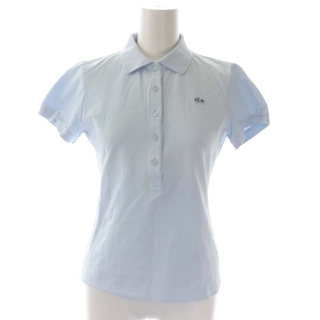 ラコステ(LACOSTE)のラコステ ポロシャツ ロゴ 半袖 36 水色 ライトブルー /MI ■OS(ポロシャツ)